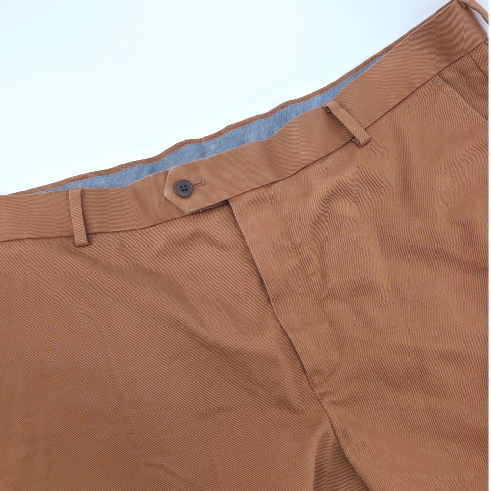 Charles Tyrwhitt Mens 38x32 Classic Fit Non-Iron Chinos Tobacco Brown Pants